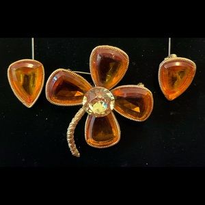 Capri Brooch and Earings